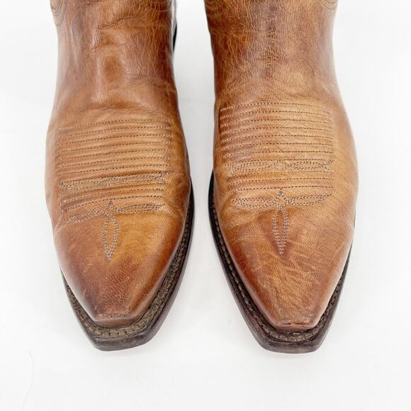 Lucchese Savannah N4540 Women’s 8.5 Tan Leather Snip Toe Cowgirl Western Boots - Picture 6 of 11